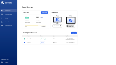Callisto Dashboard